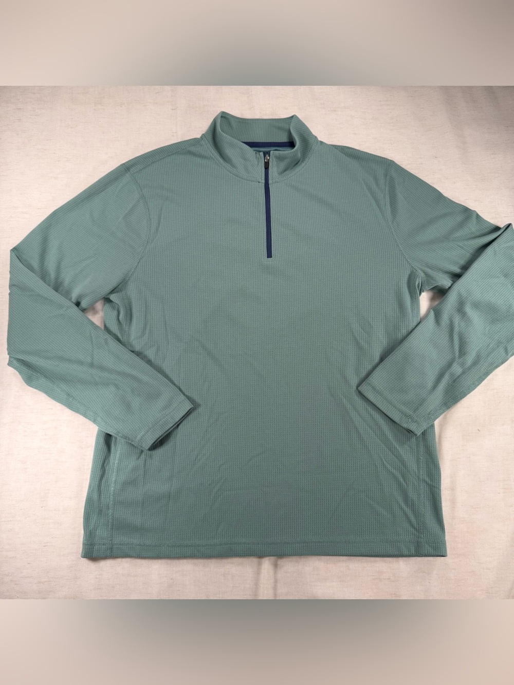 J. Crew Performance Light Teal Quarter-Zip Pullover